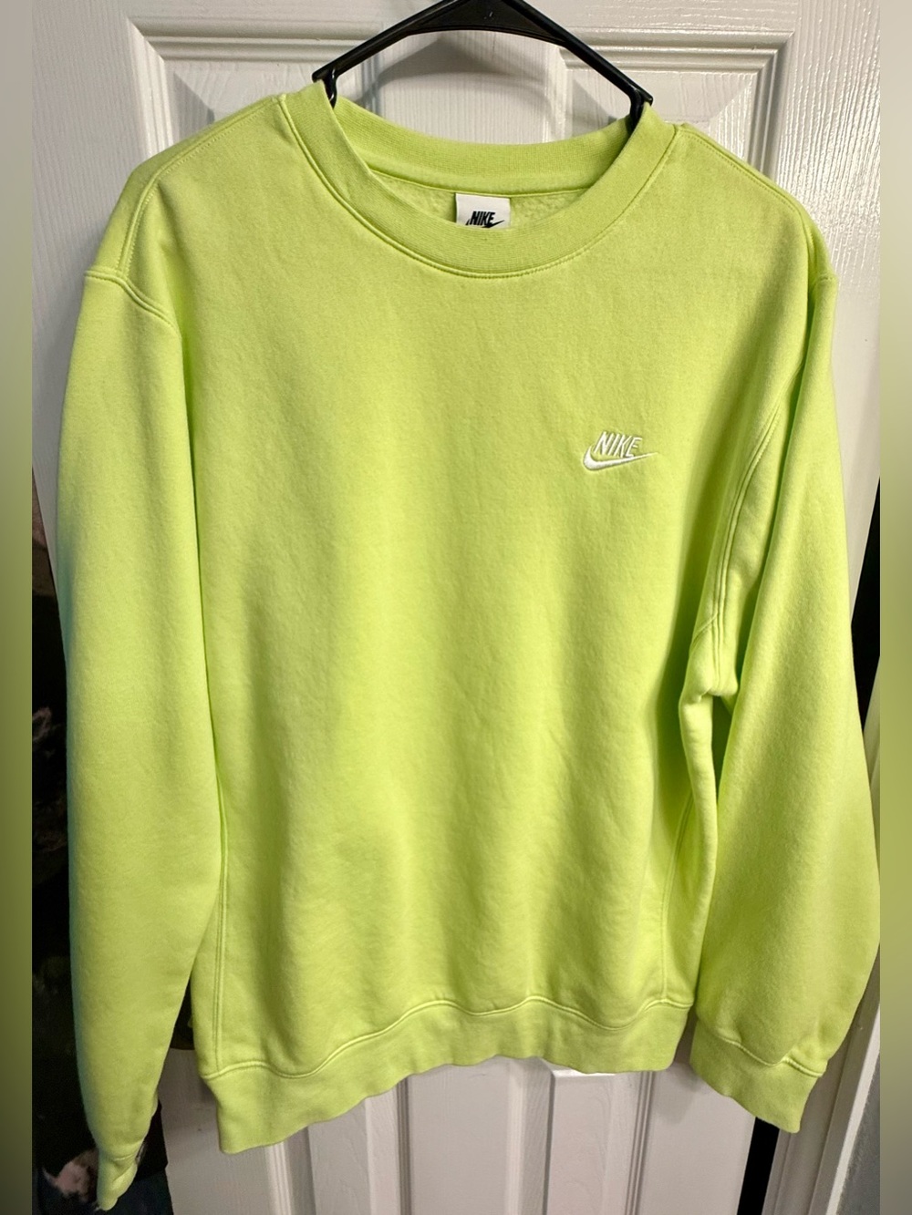 Nike Neon Yellow-Green Crewneck Sweatshirt size small